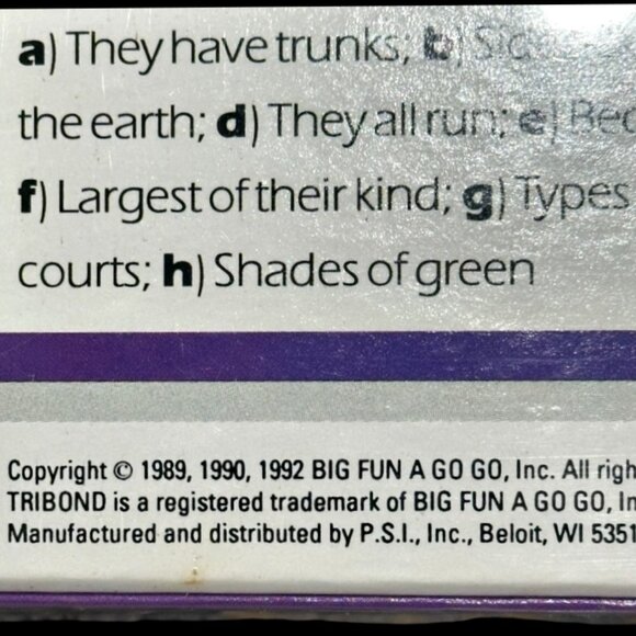 TRIBOND Board Game Vintage 1995 Brand NEW Factory SEALED - Picture 3 of 3